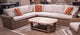 Loveseat de exterior Dolan Creek con brazos derecho e izquierdo, con cojín (juego de 2)