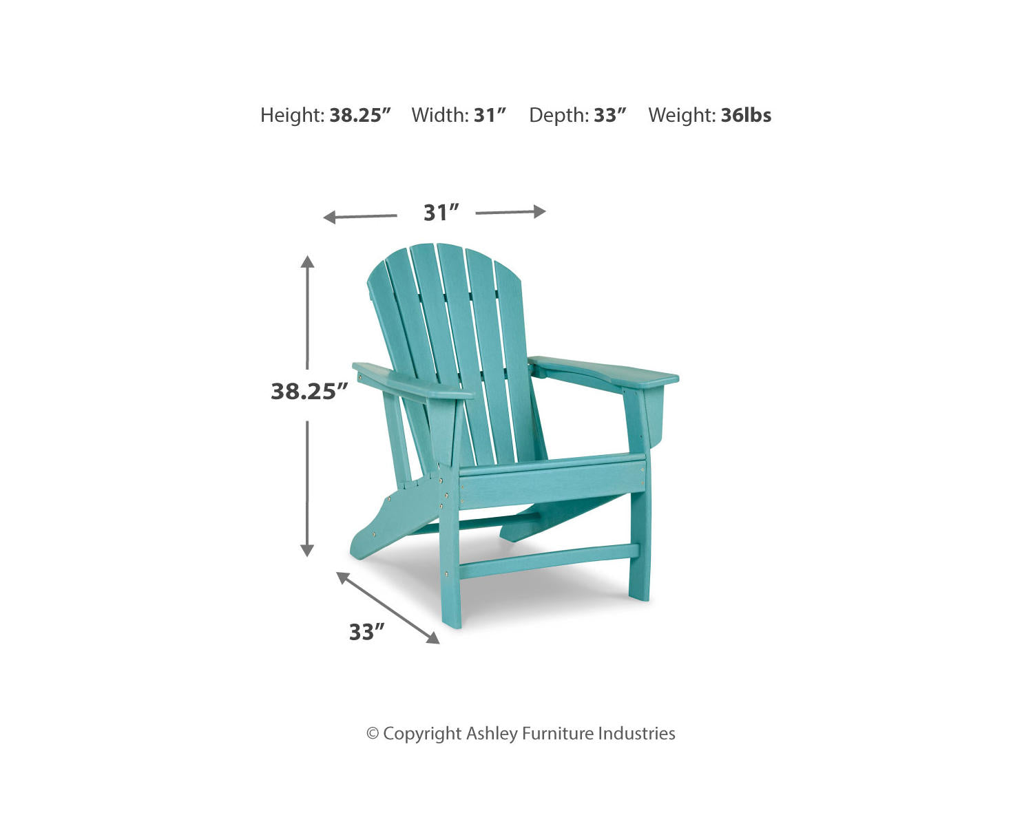 Sundown Treasure Adirondack Chair with End Table