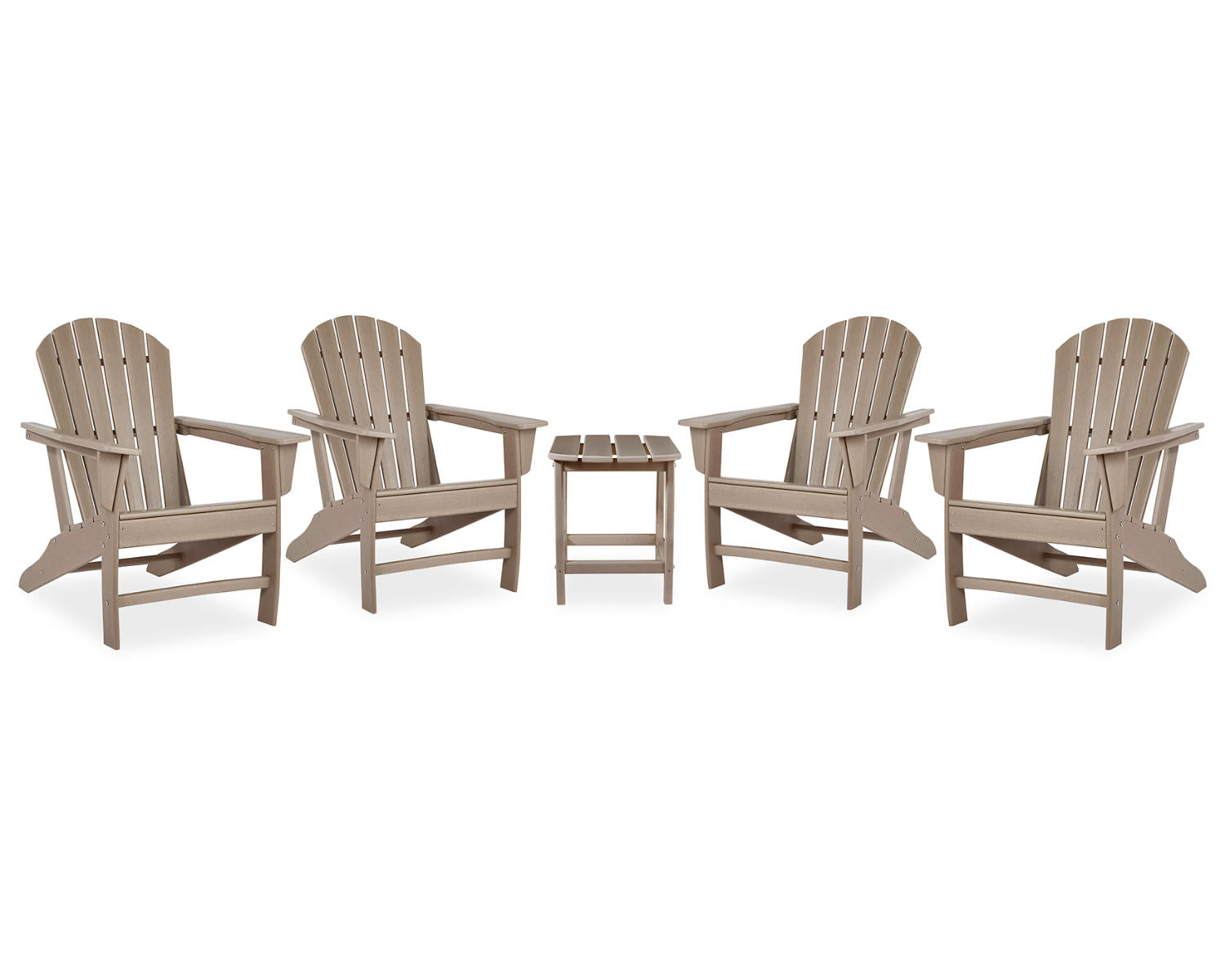 Sundown Treasure 4 Adirondack Chairs and Outdoor End Table