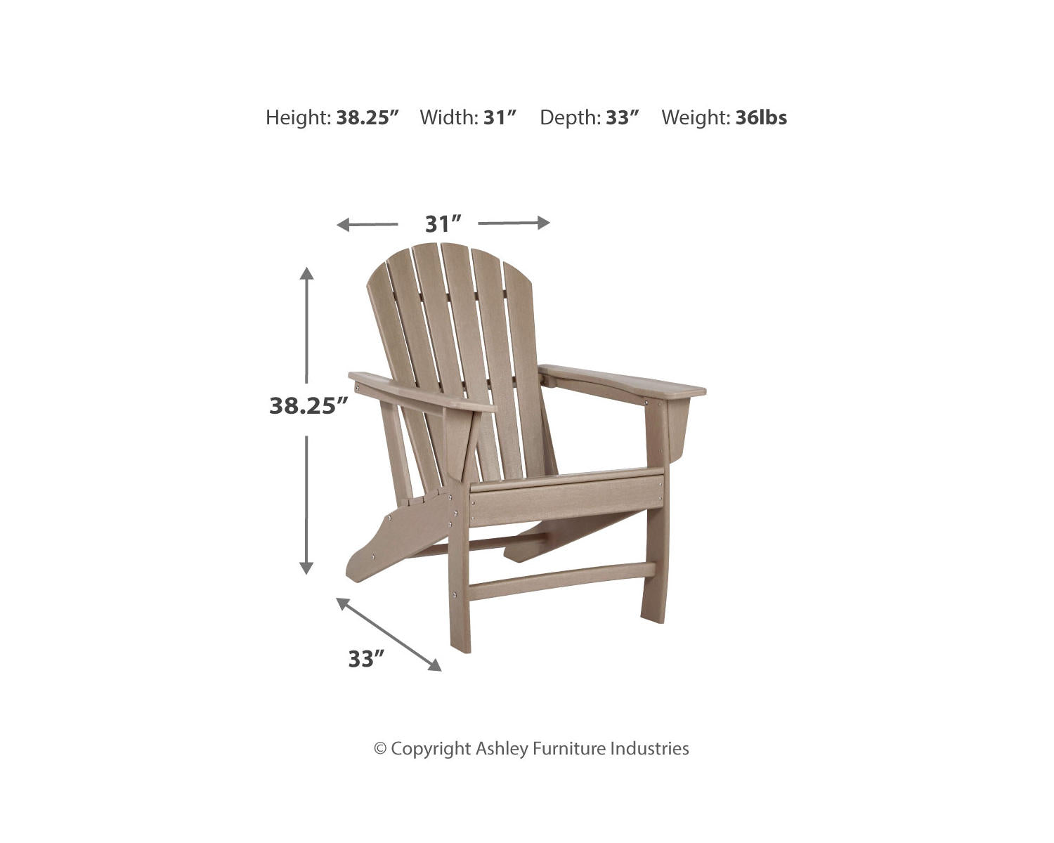 Sundown Treasure Adirondack Chair with End Table