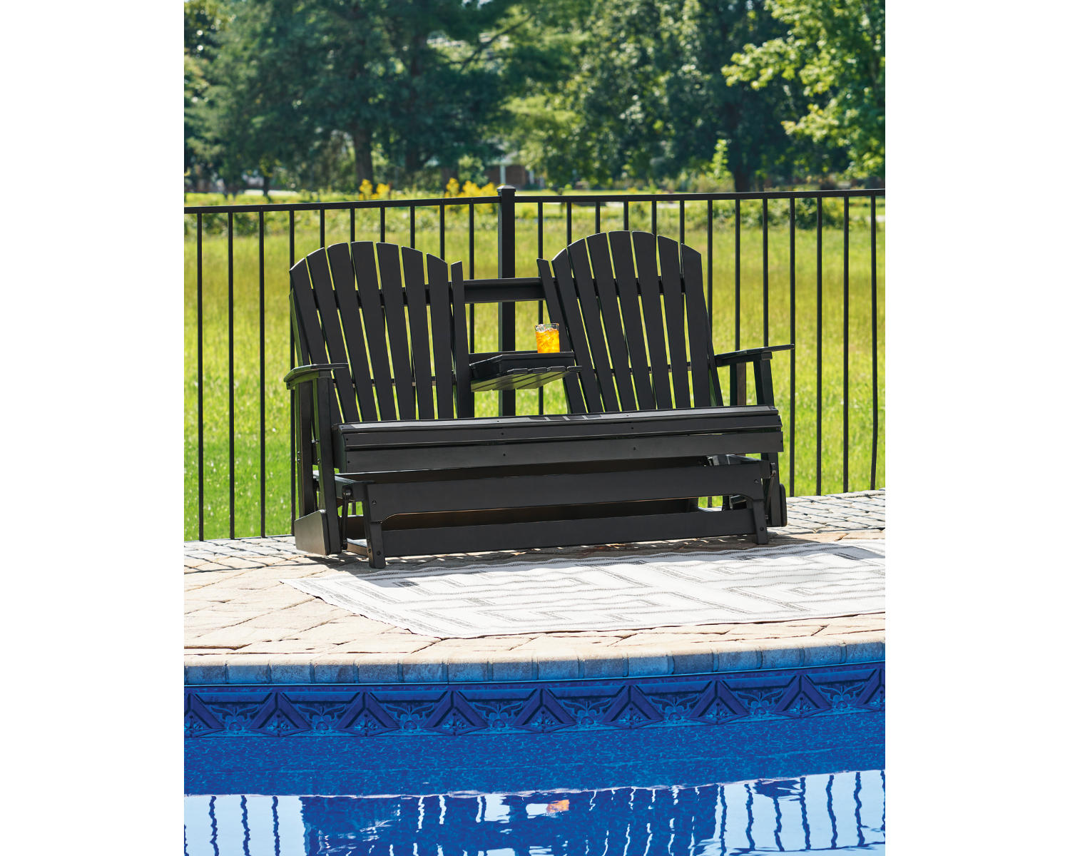 Hyland wave Outdoor Glider Loveseat