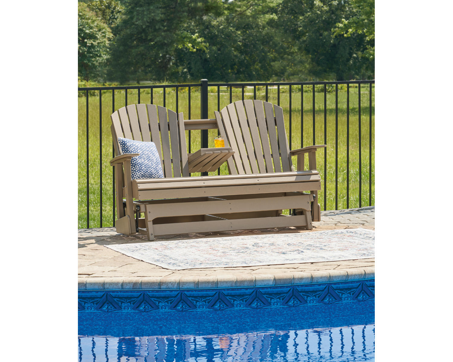 Hyland wave Outdoor Glider Loveseat