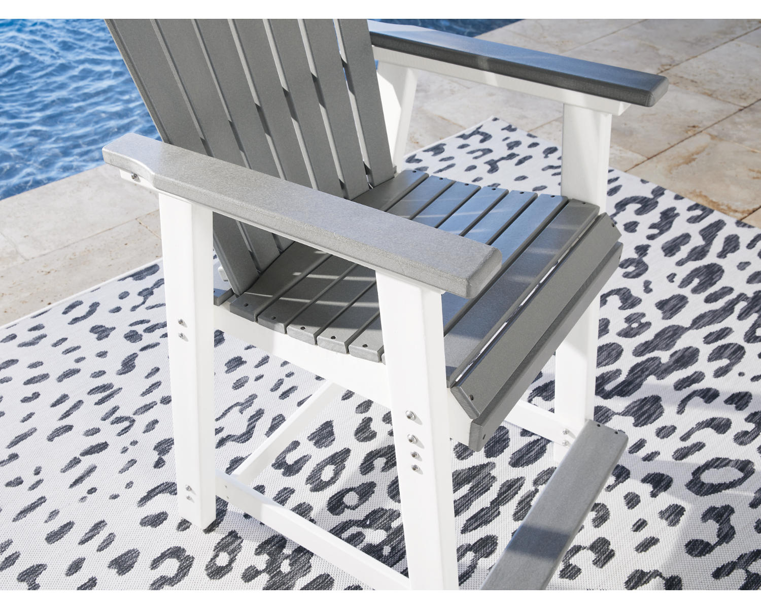 Transville Outdoor Counter Height Dining Table with 4 Barstools