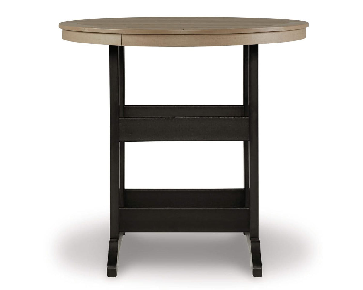 Mesa de comedor de exterior Fairen Trail de altura alta con 2 taburetes