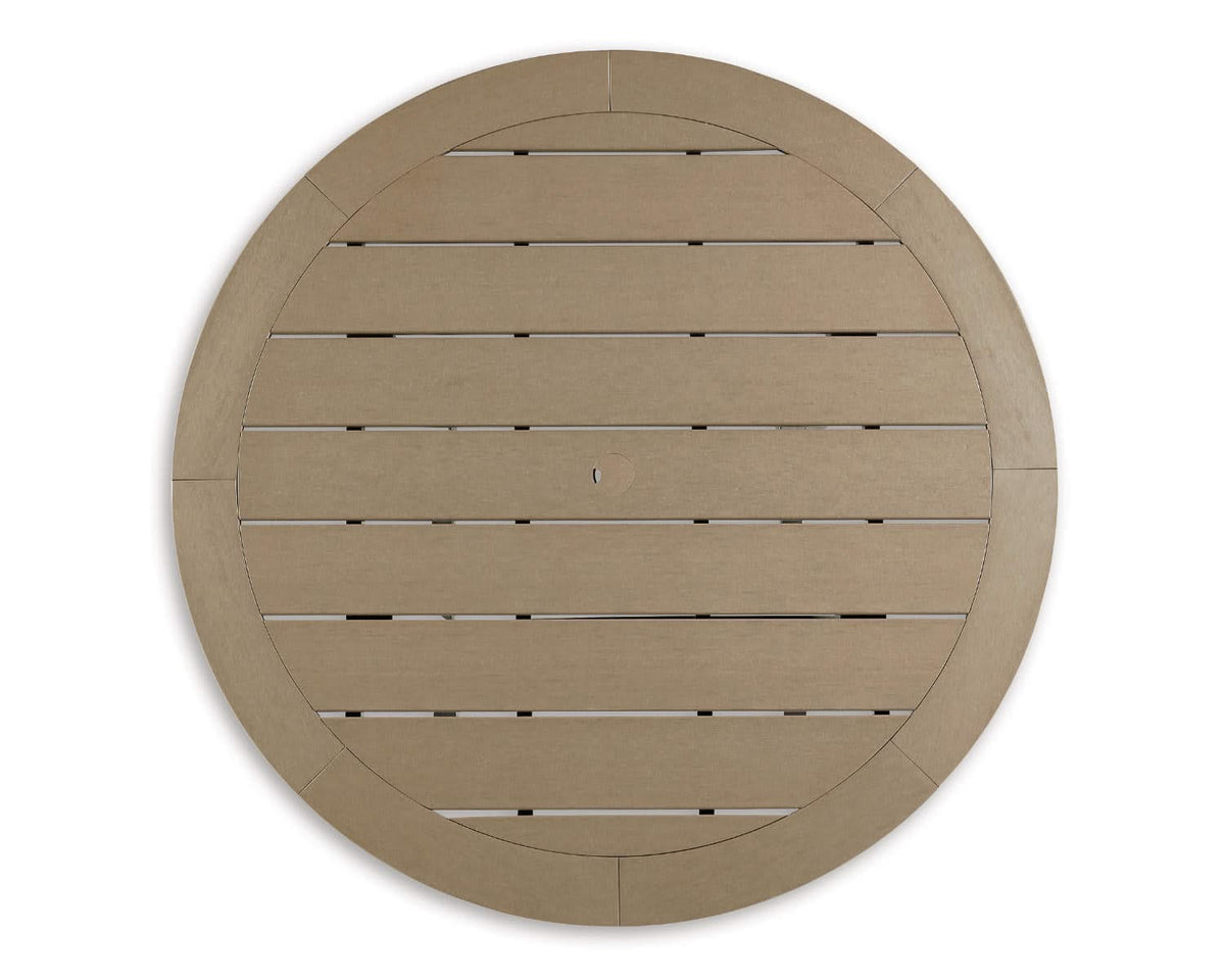 Mesa de comedor de exterior Fairen Trail de altura alta con 2 taburetes