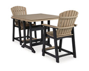 Fairen Trail Outdoor Counter Height Dining Table with 2 Barstools