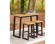 Town Wood Outdoor Counter Table Set (Set of 3)
