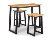 Town Wood Counter Height Dining Table and Bar Stools (Set of 3)
