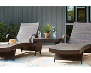 Kantana 2 Outdoor Chaise Lounge Chairs and End Table