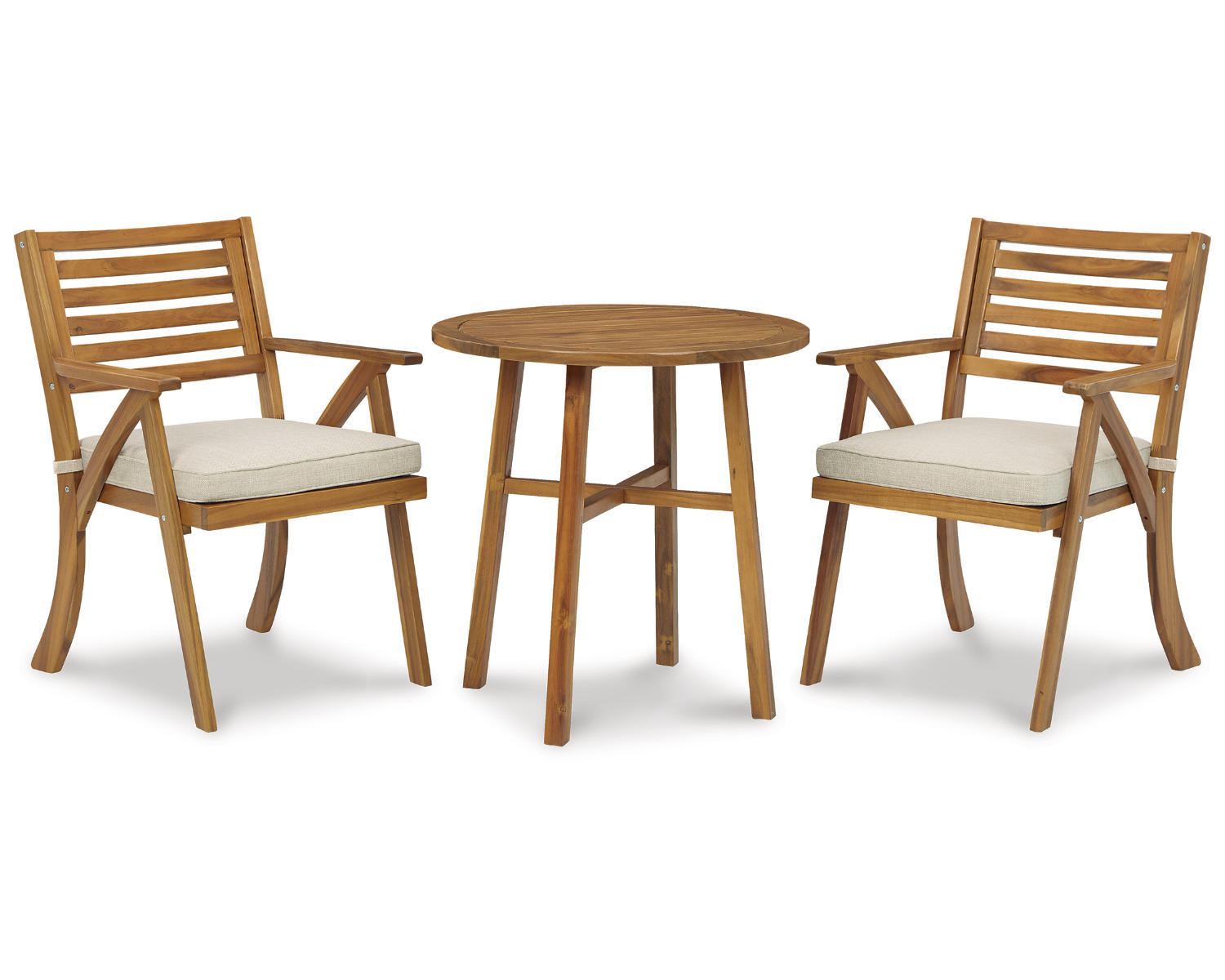 Vallerie Outdoor Chairs with Table Set (Set of 3)