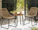Coral Sand Outdoor Chairs with Table Set (Set of 3)