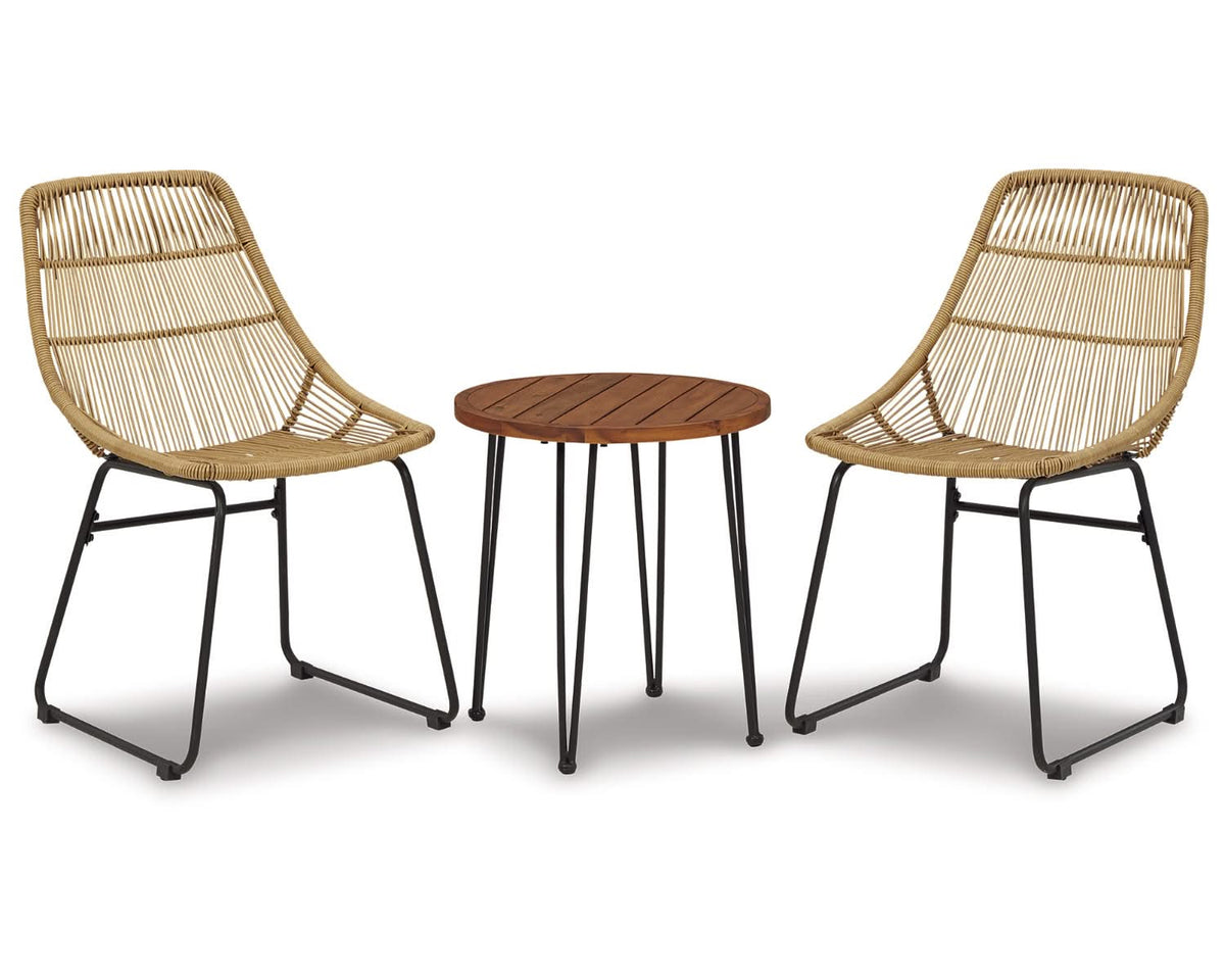 Coral Sand Outdoor Chairs with Table Set (Set of 3)