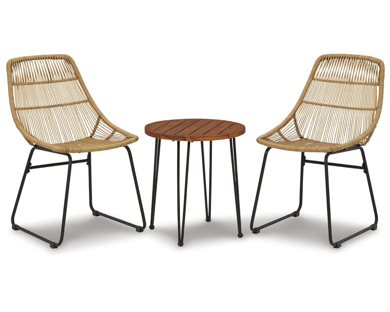 Coral Sand Outdoor Chairs with Table Set (Set of 3)