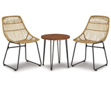 Coral Sand Outdoor Chairs with Table Set (Set of 3)