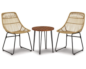 Coral Sand Outdoor Chairs with Table Set (Set of 3)