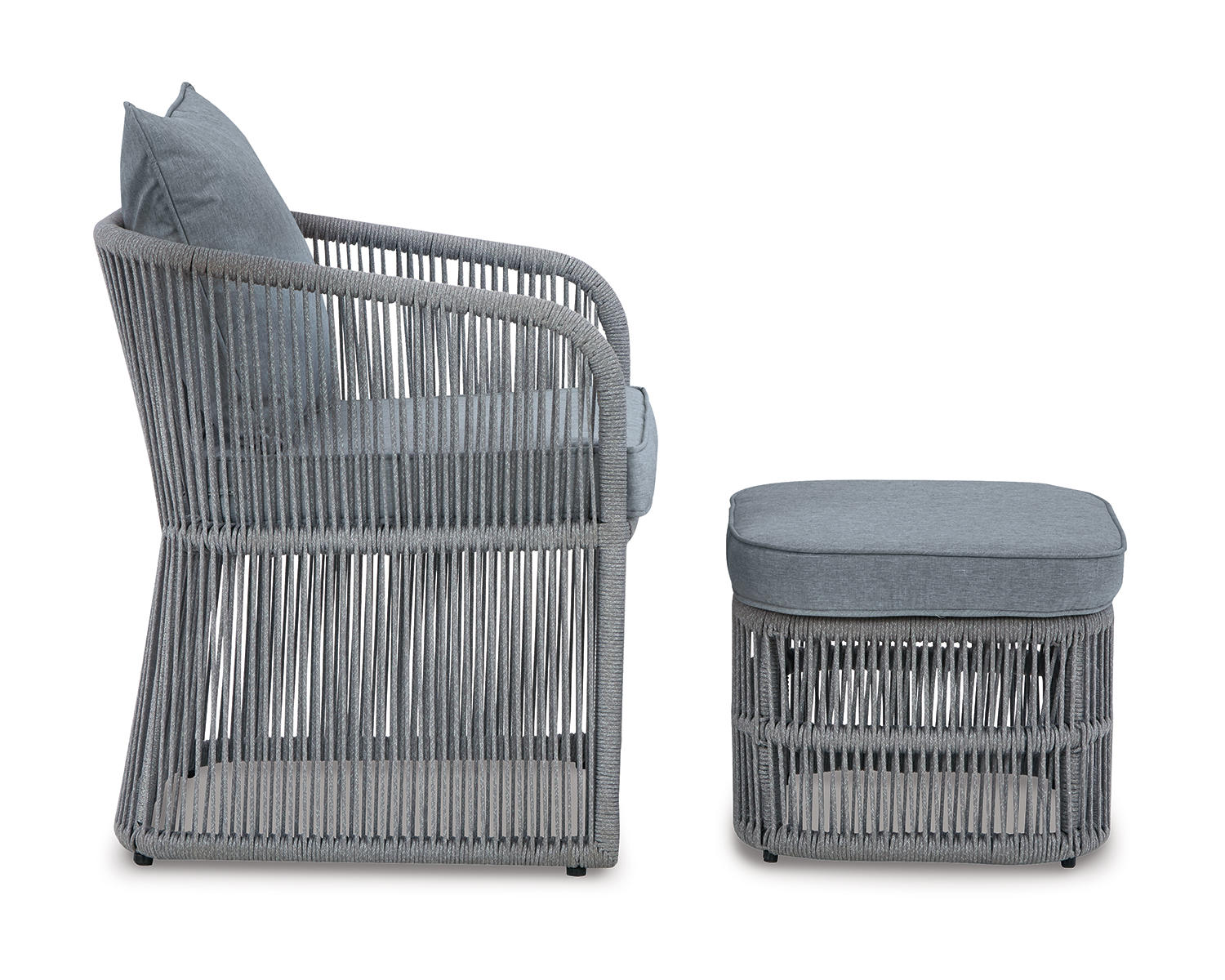 Coast Island Outdoor Chair with Ottoman and Side Table