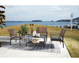 Conjunto de mesa y sillas para exteriores Zariyah Love (juego de 4)