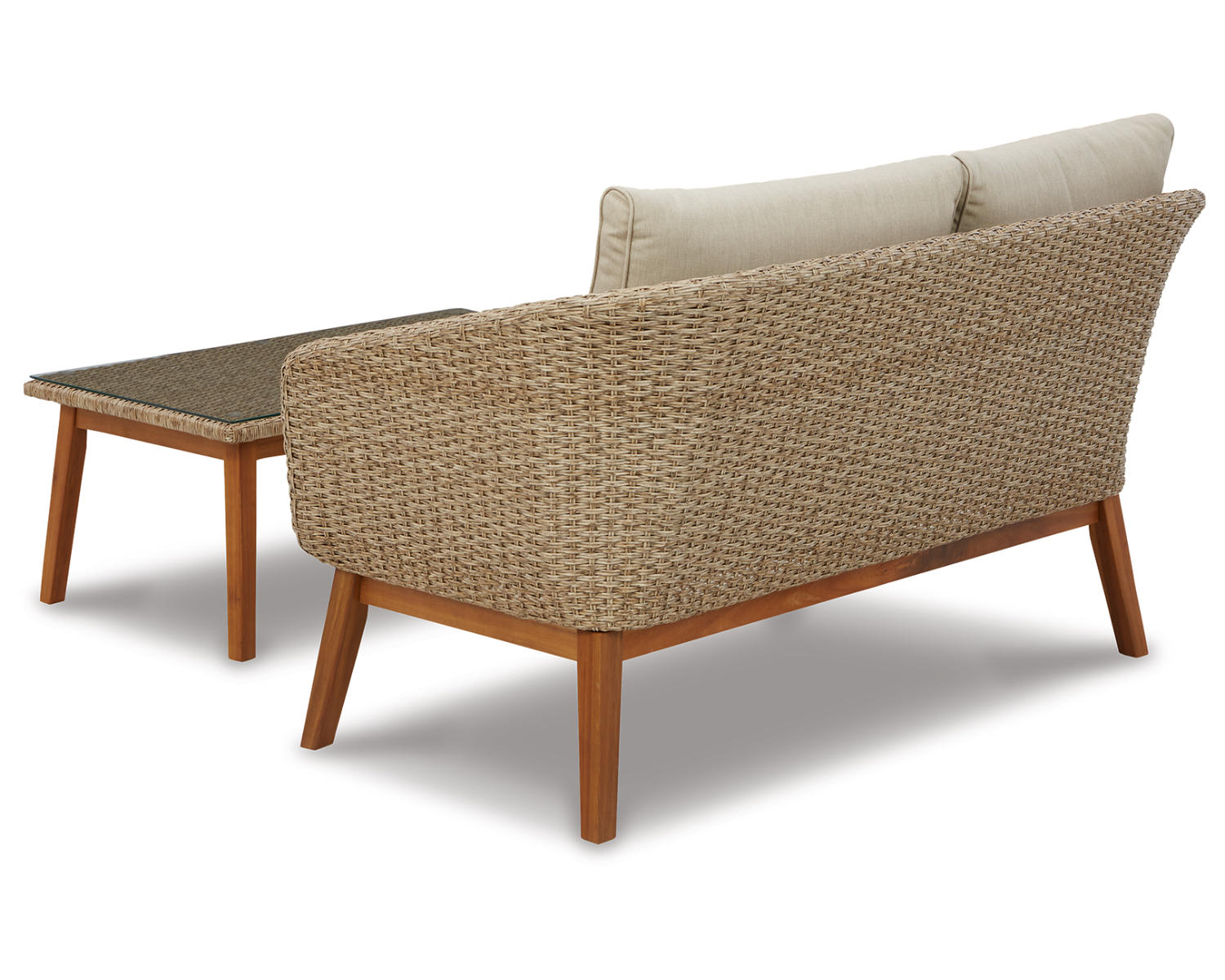 Crystal Cave Outdoor Loveseat with Table (Set of 2)