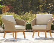 Crystal Cave Outdoor Lounge Chair with Cushion (Set of 2)