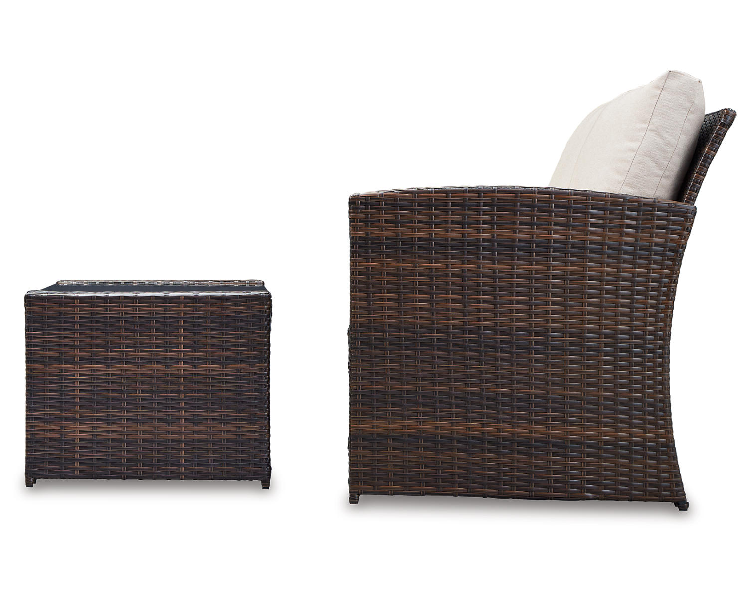 East Brook Outdoor Loveseat with Table (Set of 2)