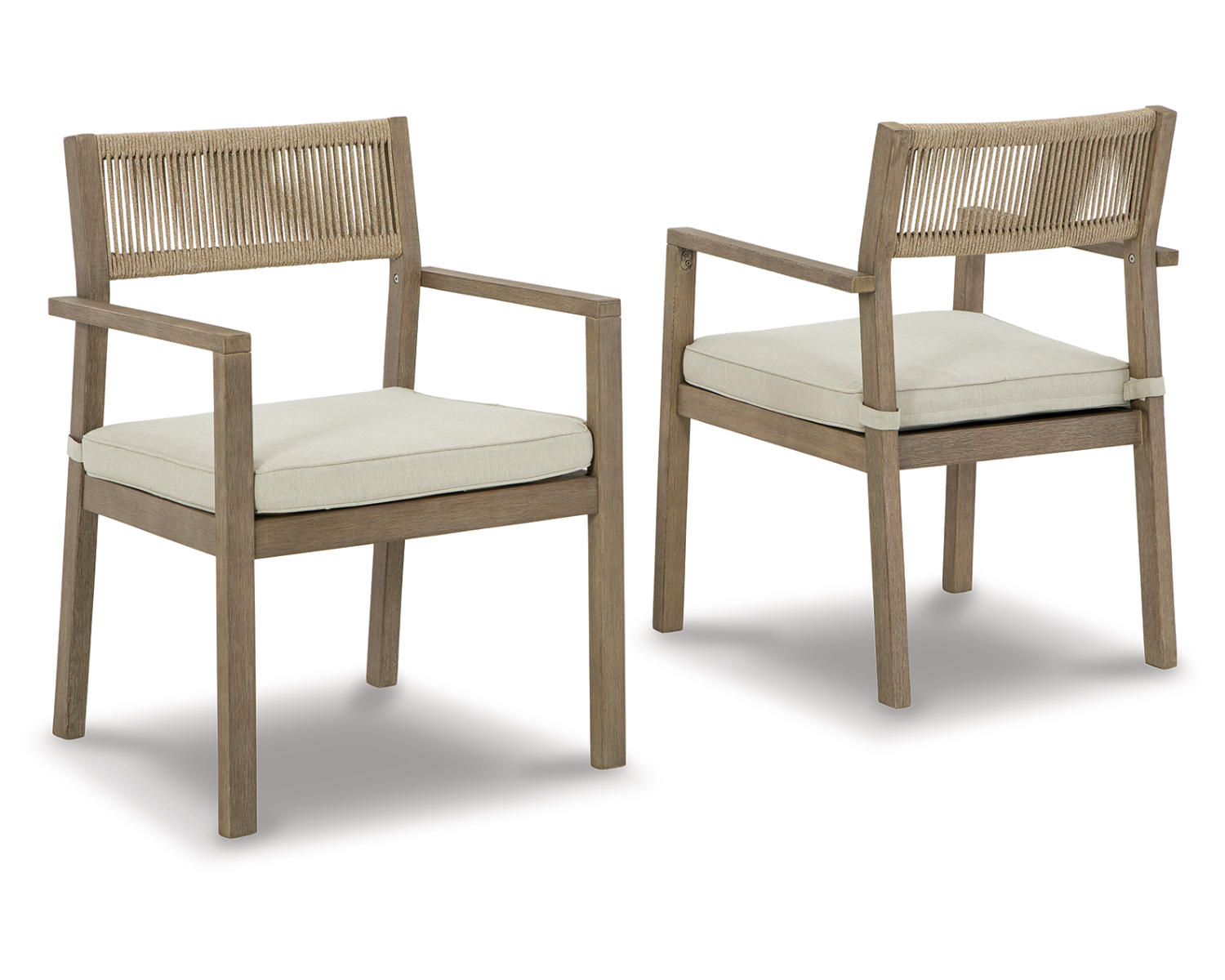 Aria Plains Arm Chair with Cushion (Set of 2)