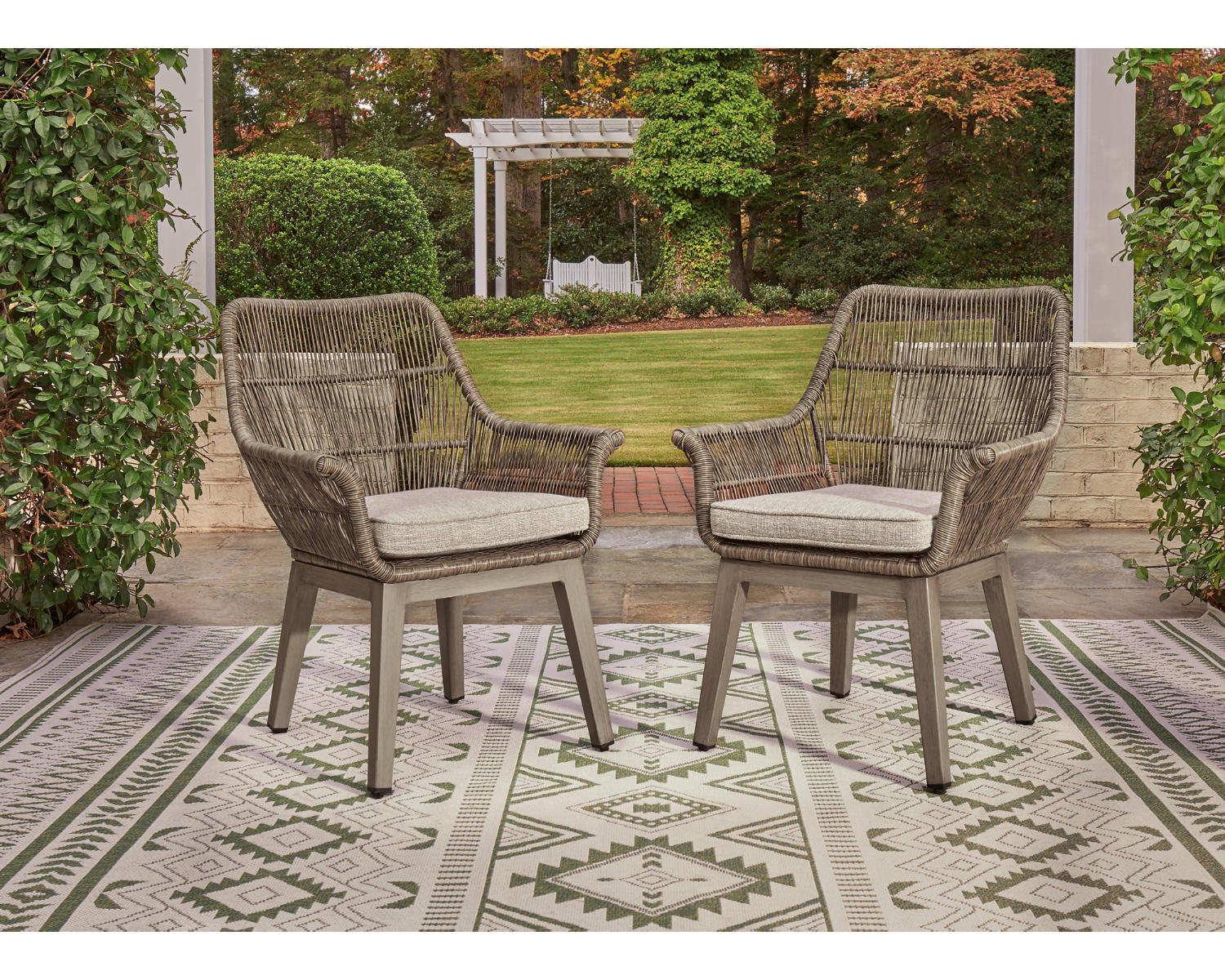 Beach Front Arm Chair with Cushion (Set of 2)
