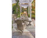 Beachcroft Outdoor Dining Table with 4 Chairs and Bench