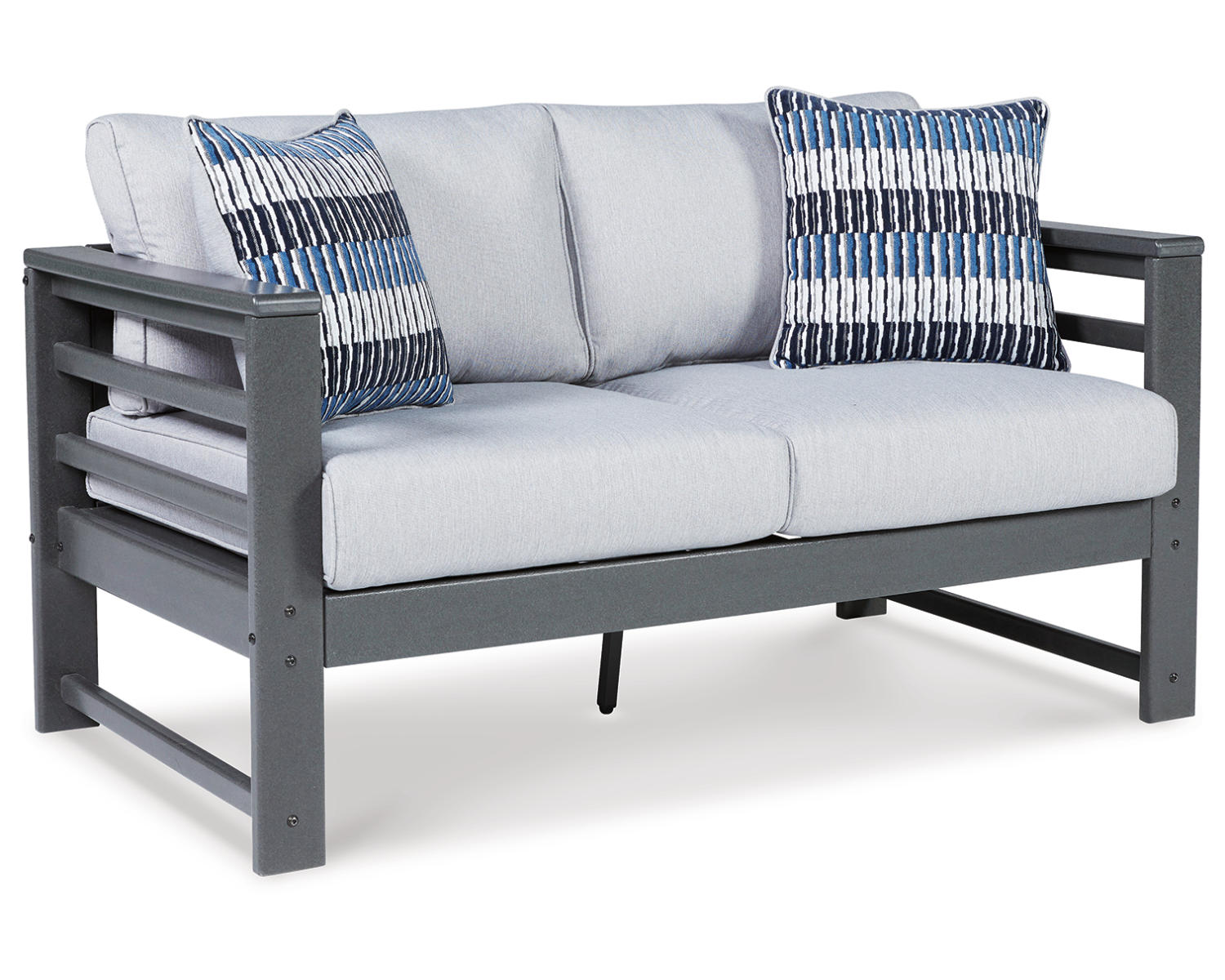 Amora Outdoor Loveseat, 2 Lounge Chairs and Coffee Table