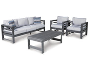 Amora Outdoor Sofa, 2 Lounge Chairs and Coffee Table