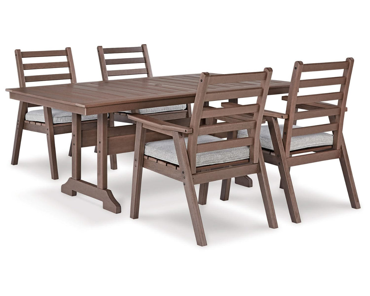 Mesa de comedor de exterior Emmeline con 4 sillas