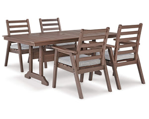 Mesa de comedor de exterior Emmeline con 4 sillas