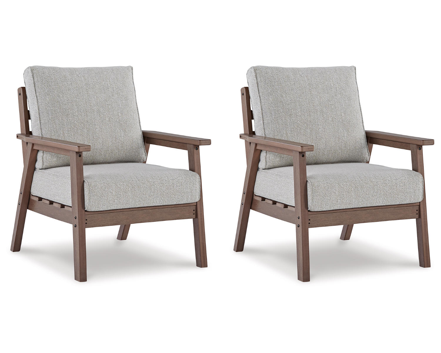 Emmeline Outdoor Loveseat, 2 Lounge Chairs and Coffee Table