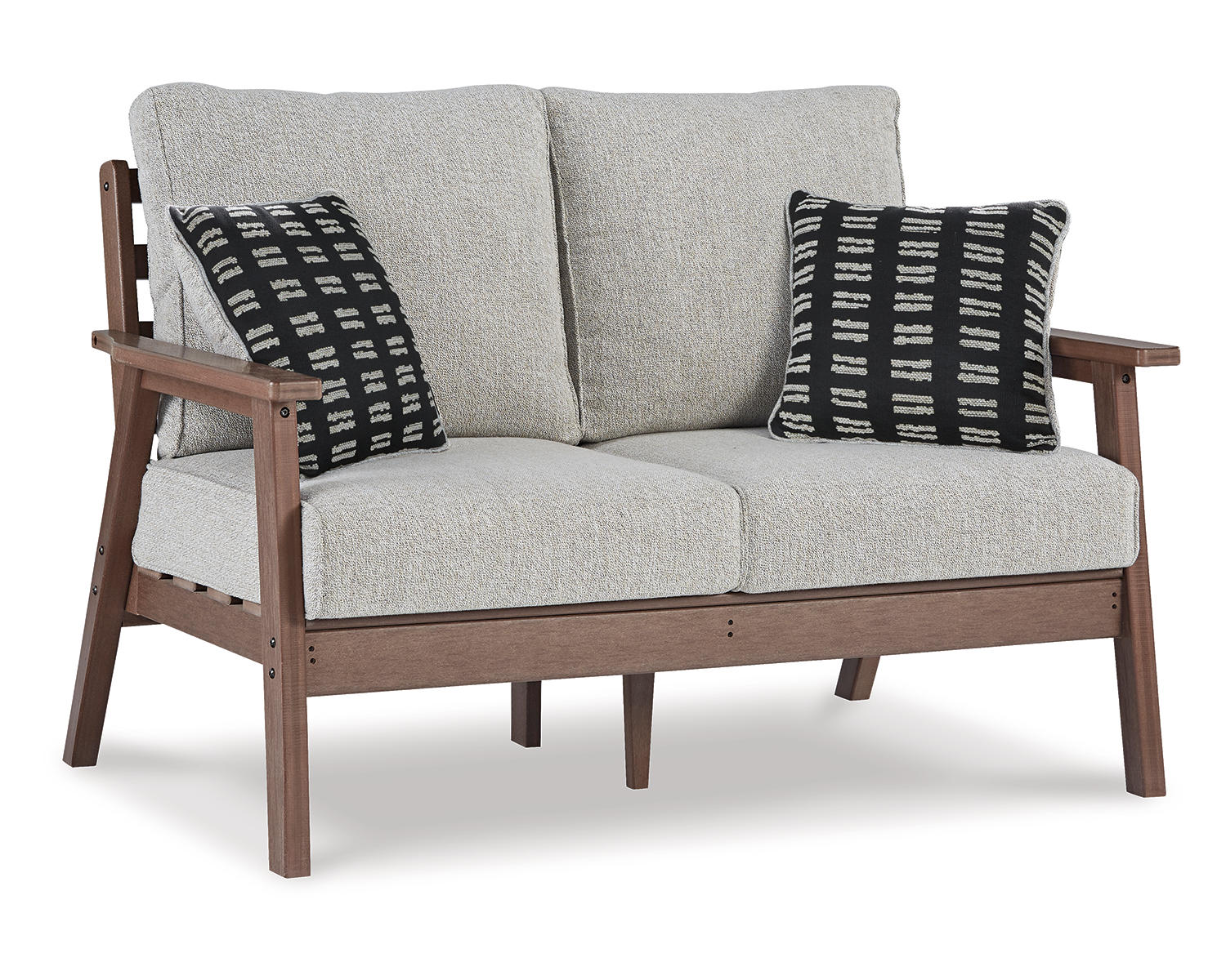 Emmeline Outdoor Loveseat, 2 Lounge Chairs and Coffee Table