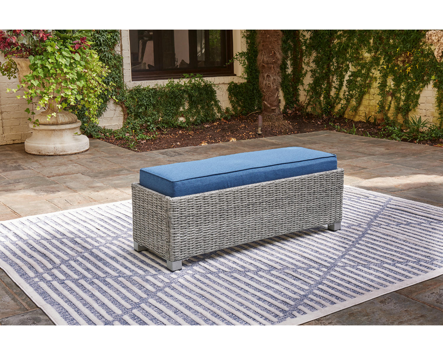 Naples Beach Outdoor Bench with Cushion