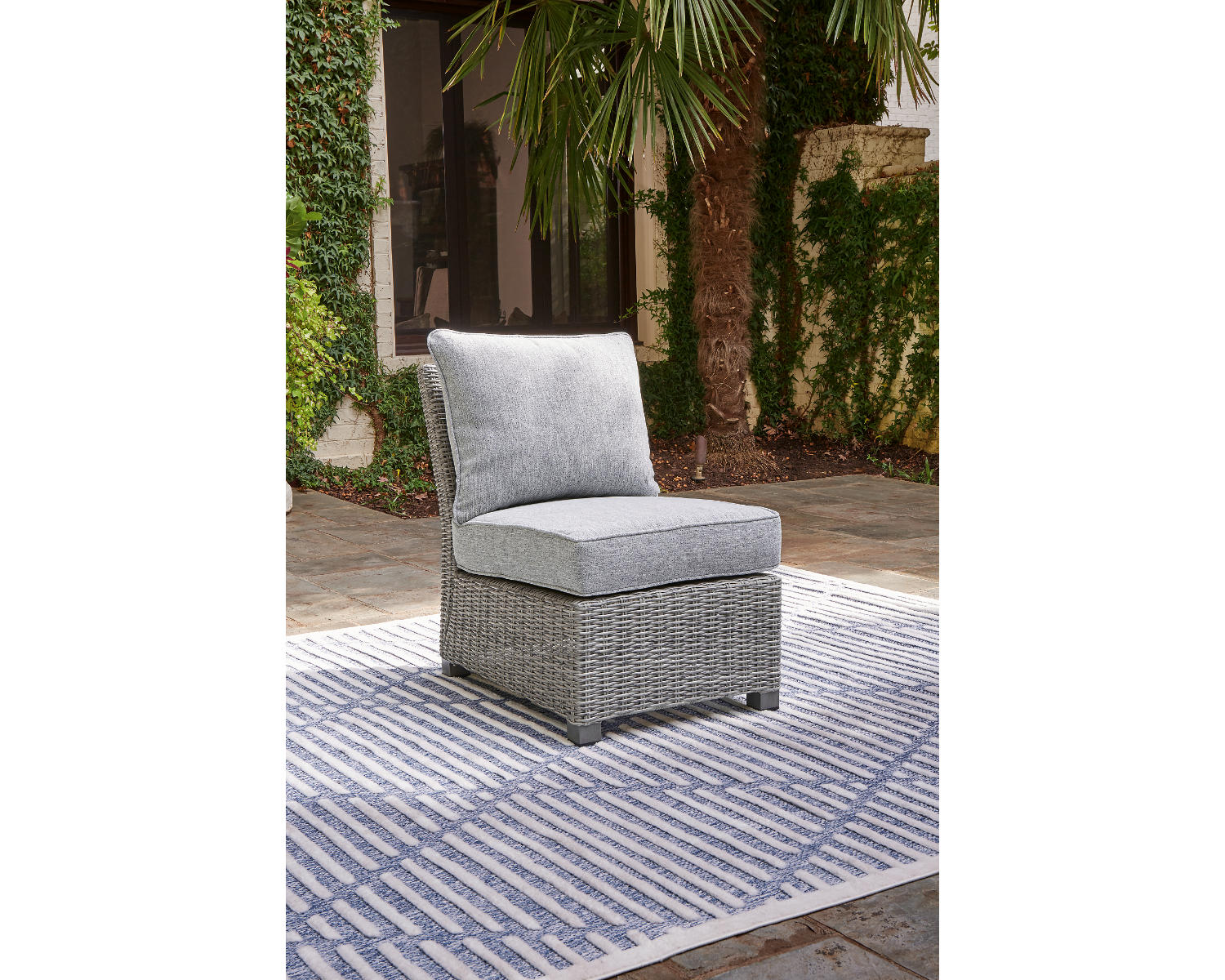Naples Beach Armless Chair with Cushion