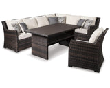 Easy Isle 3-Piece Outdoor Sofa Sectional with Lounge Chair and Table
