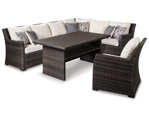 Easy Isle 3-Piece Outdoor Sofa Sectional with Lounge Chair and Table