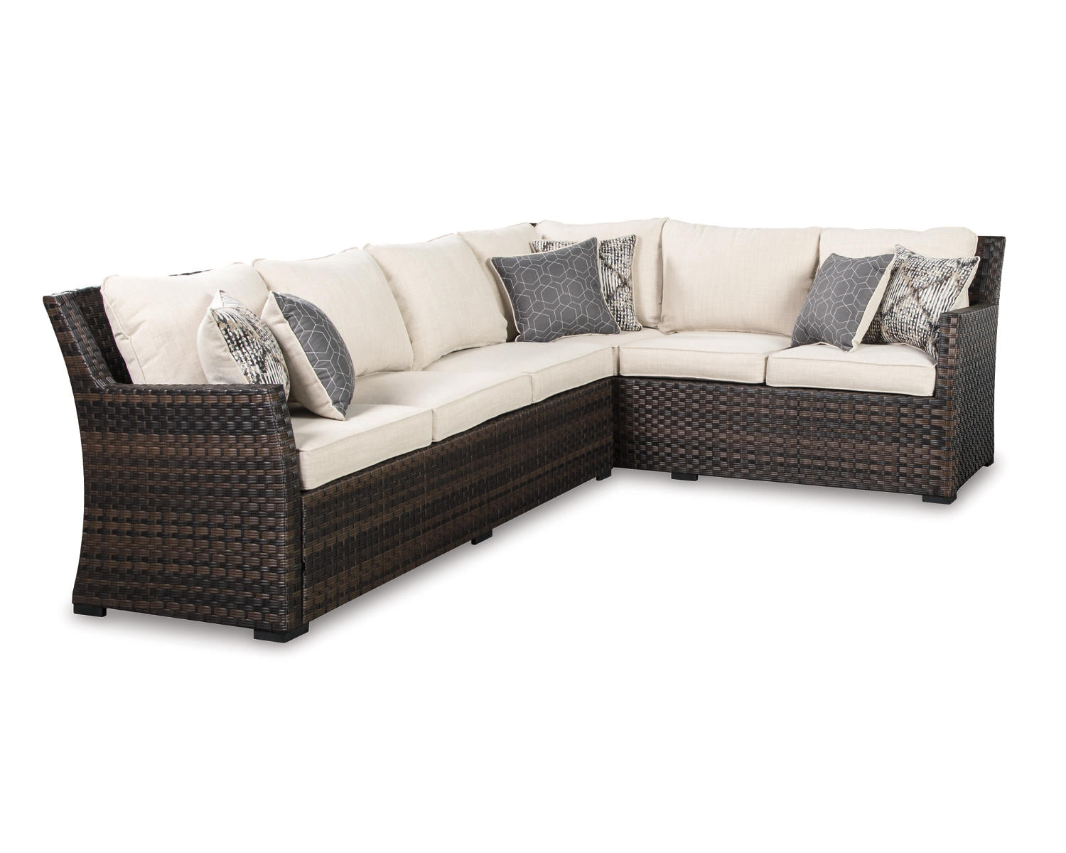 Easy Isle 3-Piece Outdoor Sofa Sectional with Table
