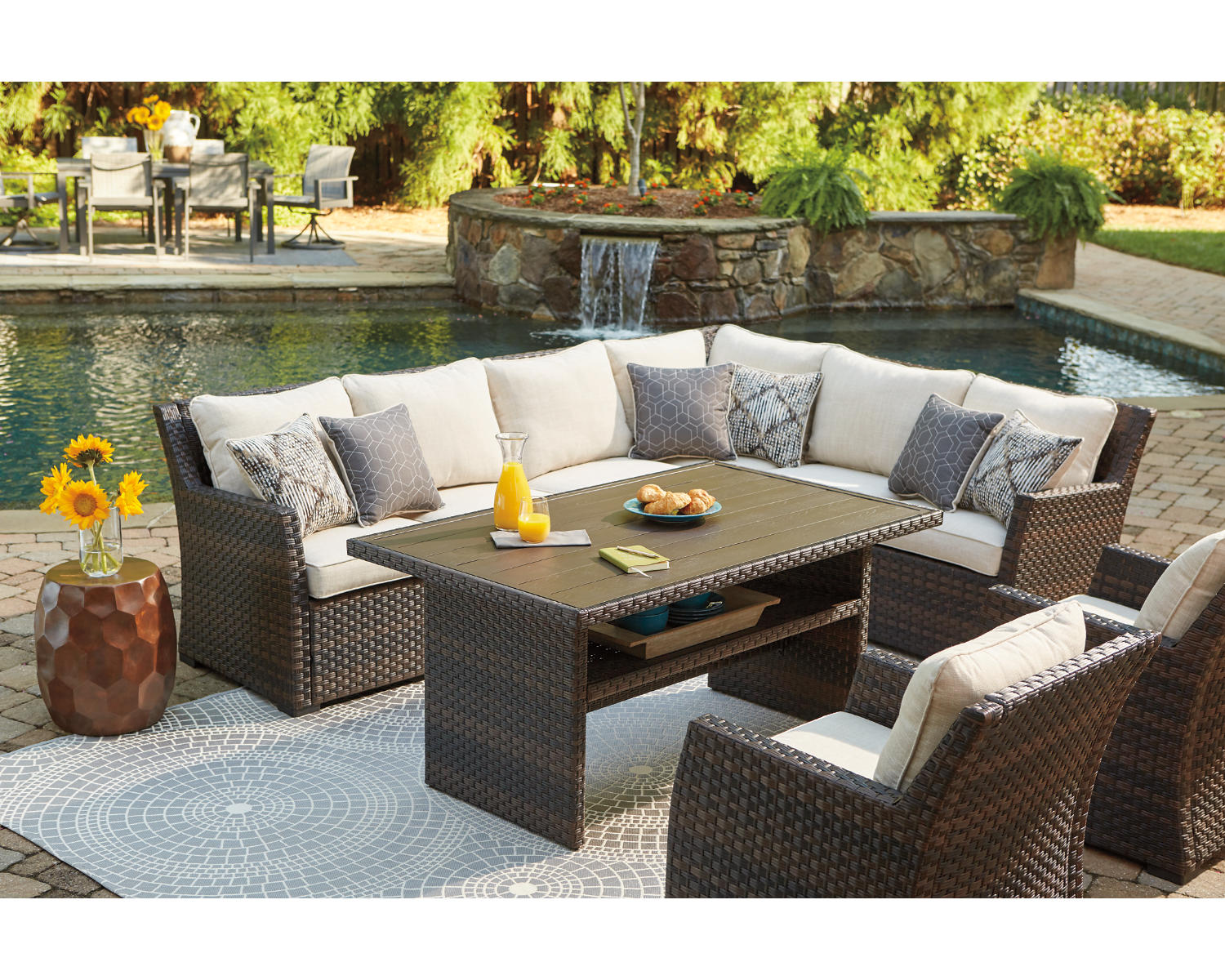 Easy Isle 3-Piece Sofa Sectional/Chair with Cushion