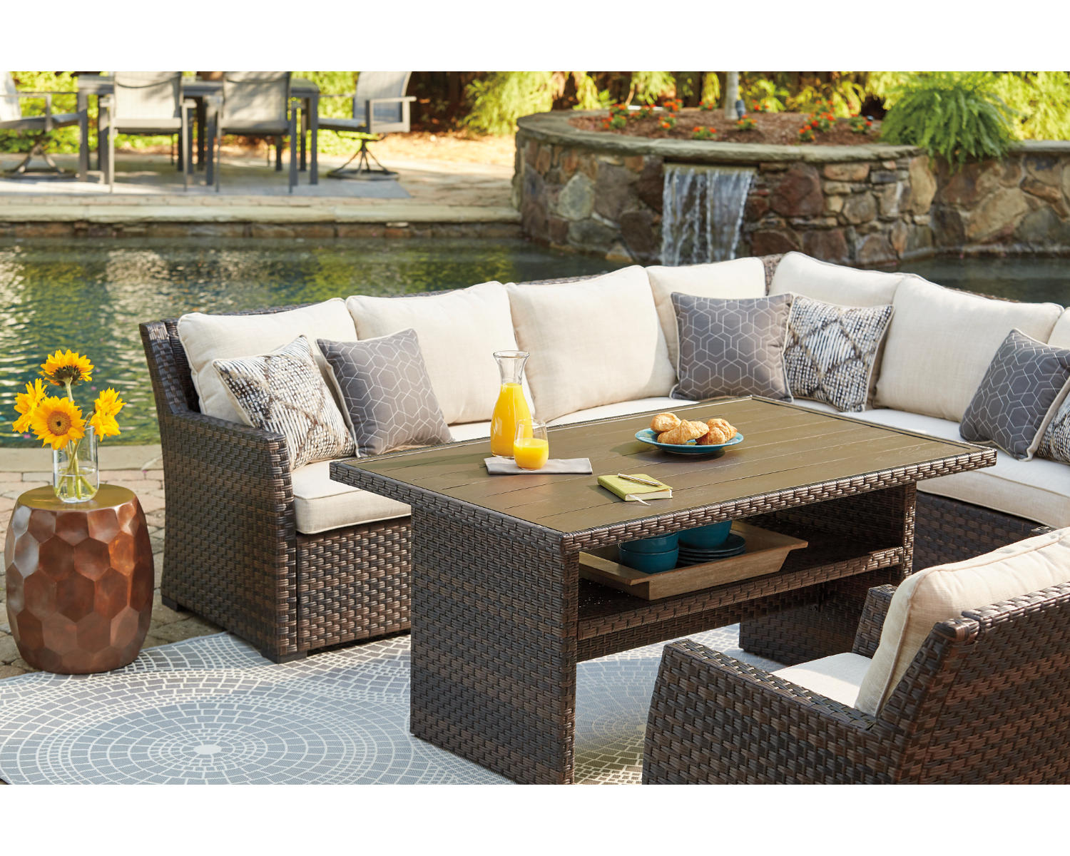 Easy Isle 3-Piece Sofa Sectional/Chair with Cushion