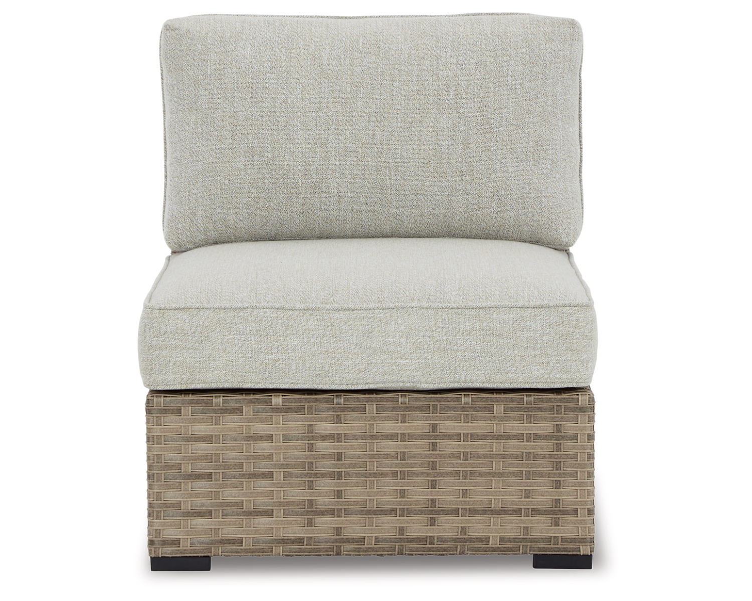 Calworth Outdoor Armless Chair with Cushion (Set of 2)