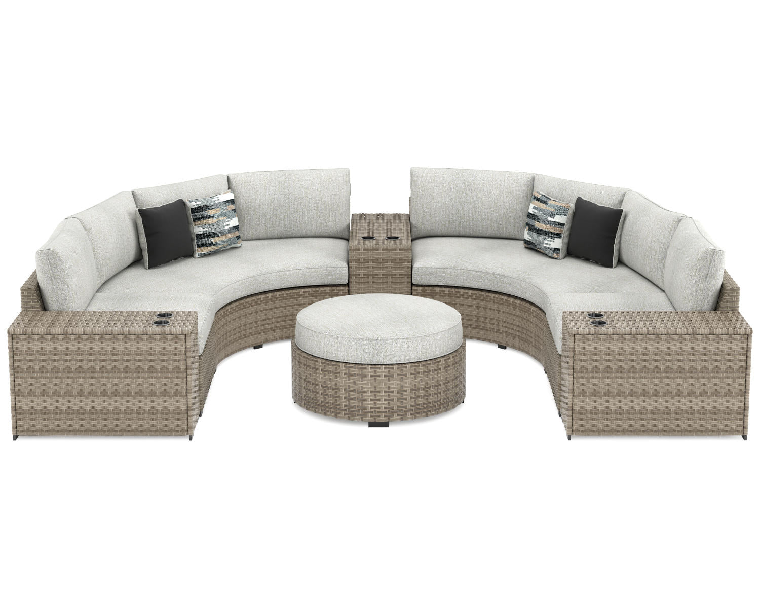 Calworth 7-Piece Outdoor Sectional with Ottoman
