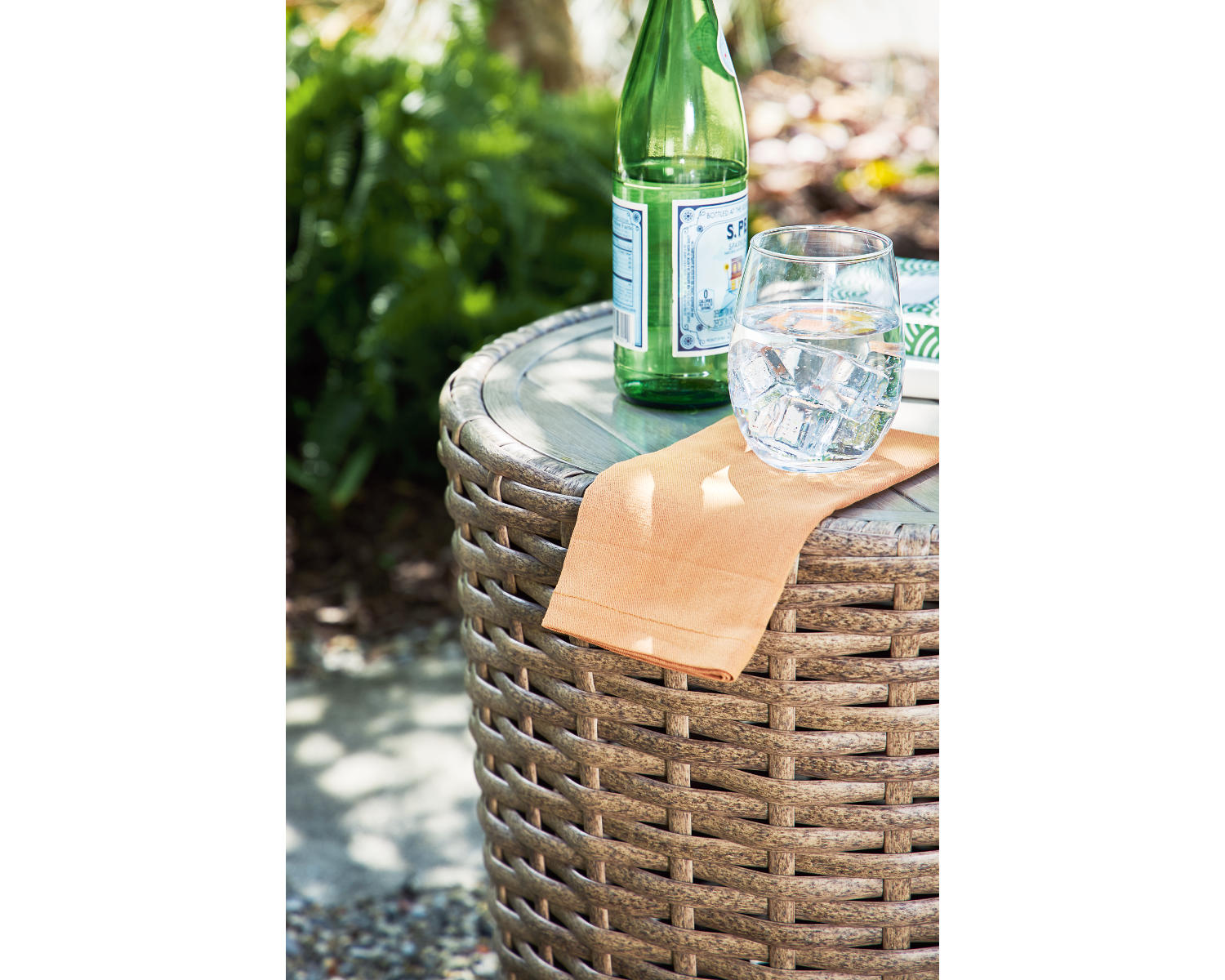 Sandy Bloom Outdoor End Table