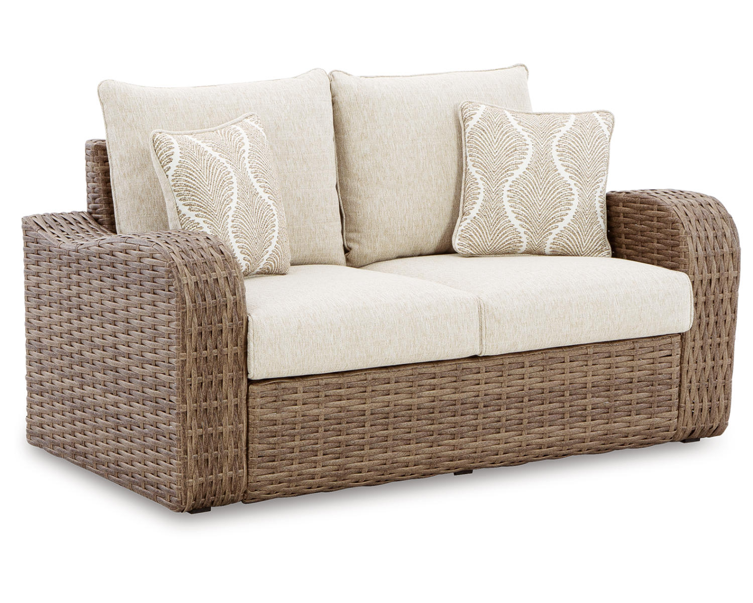 Sandy Bloom Outdoor Loveseat with Cushion