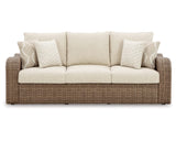 Sandy Bloom Outdoor Sofa with Cushion