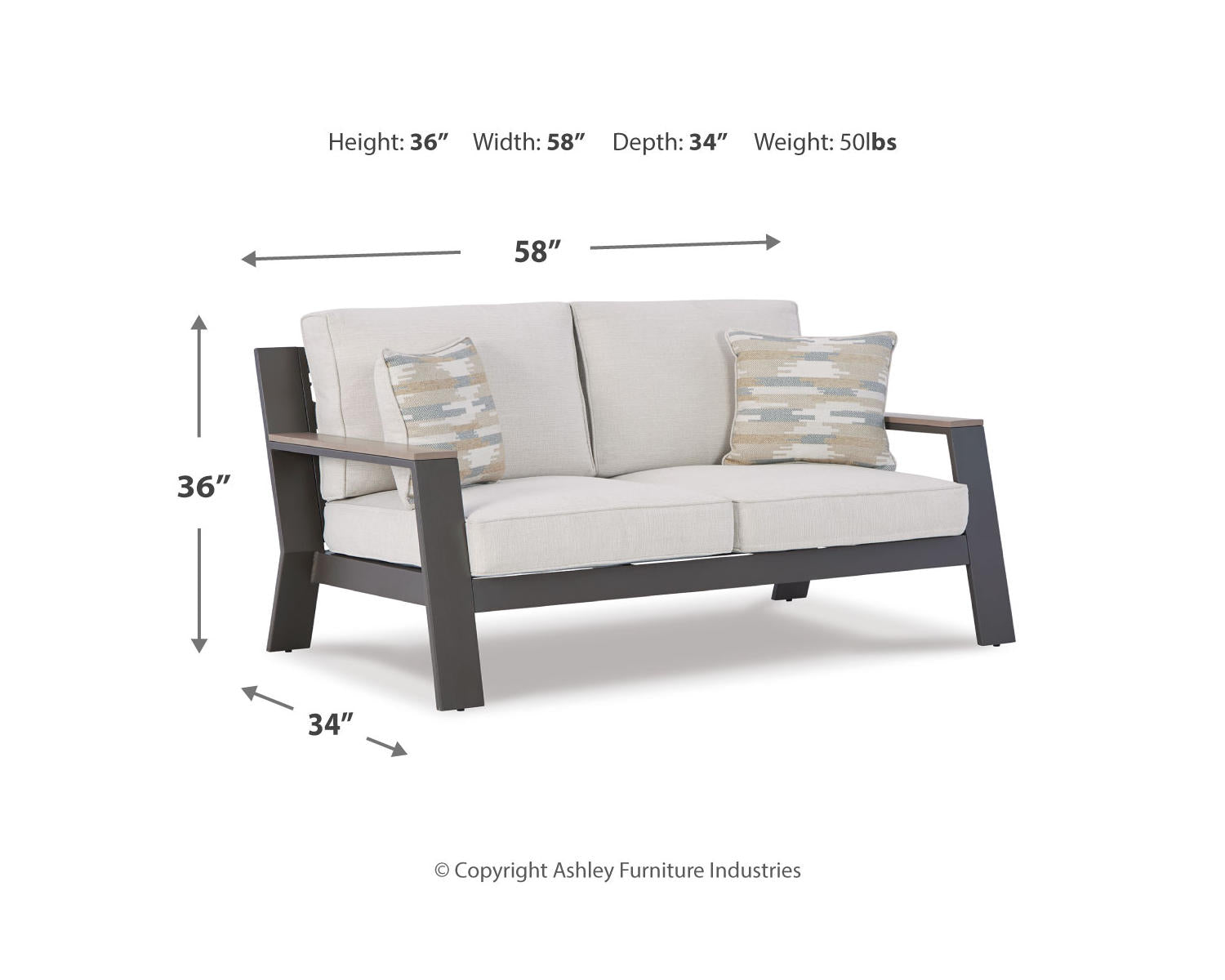 Tropicava Outdoor Loveseat with Cushion