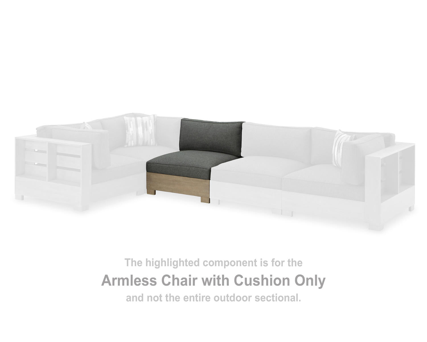 Citrine Park Armless Chair with Cushion