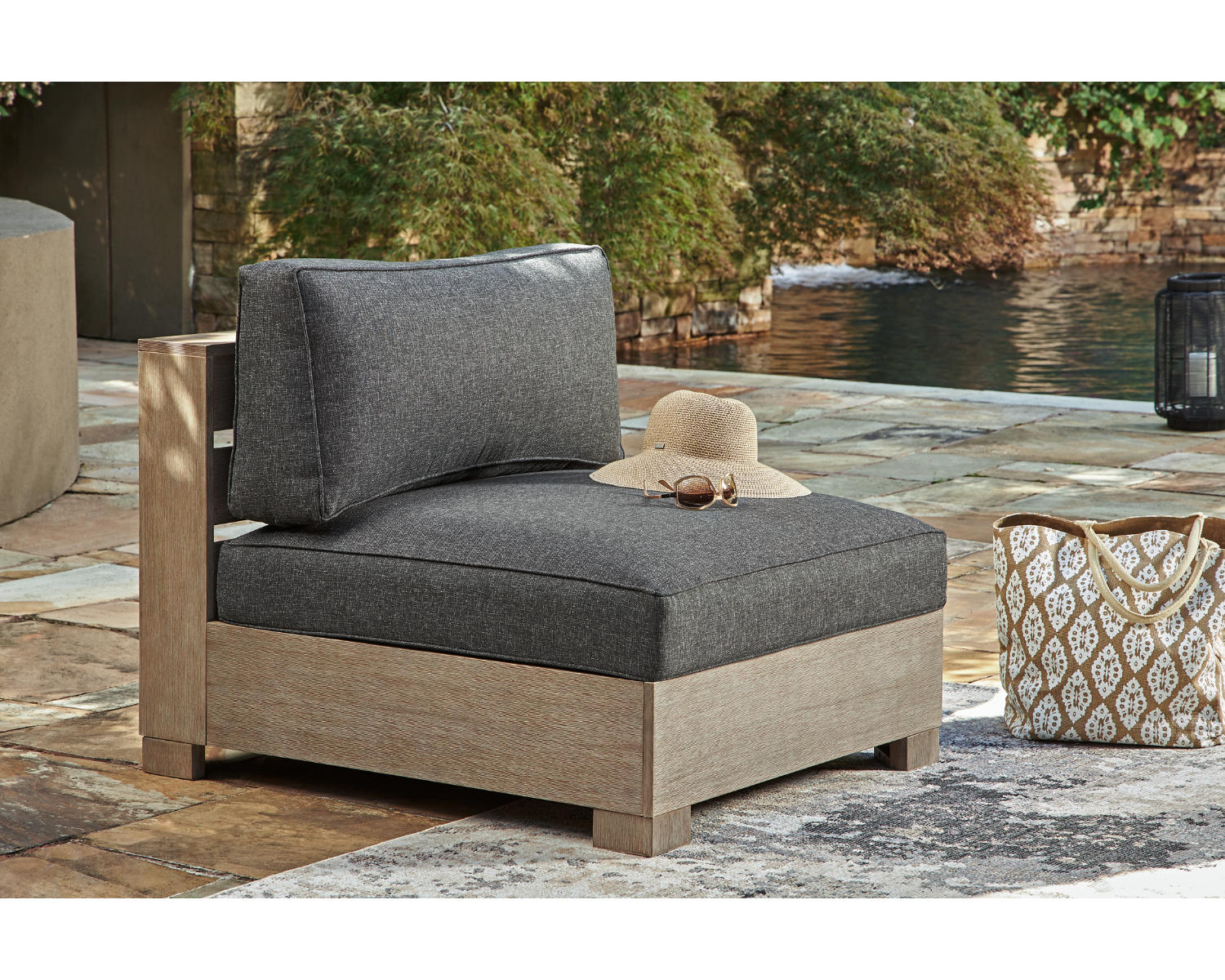 Citrine Park Armless Chair with Cushion