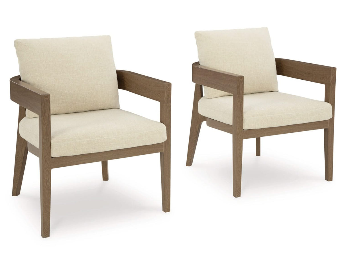 Sillón de comedor exterior Serene Bay con cojín (juego de 2)