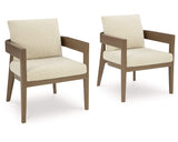 Sillón de comedor exterior Serene Bay con cojín (juego de 2)